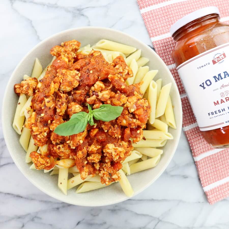 Spicy Marinara Turkey Penne Pasta &ndash; Yo Mama's Foods