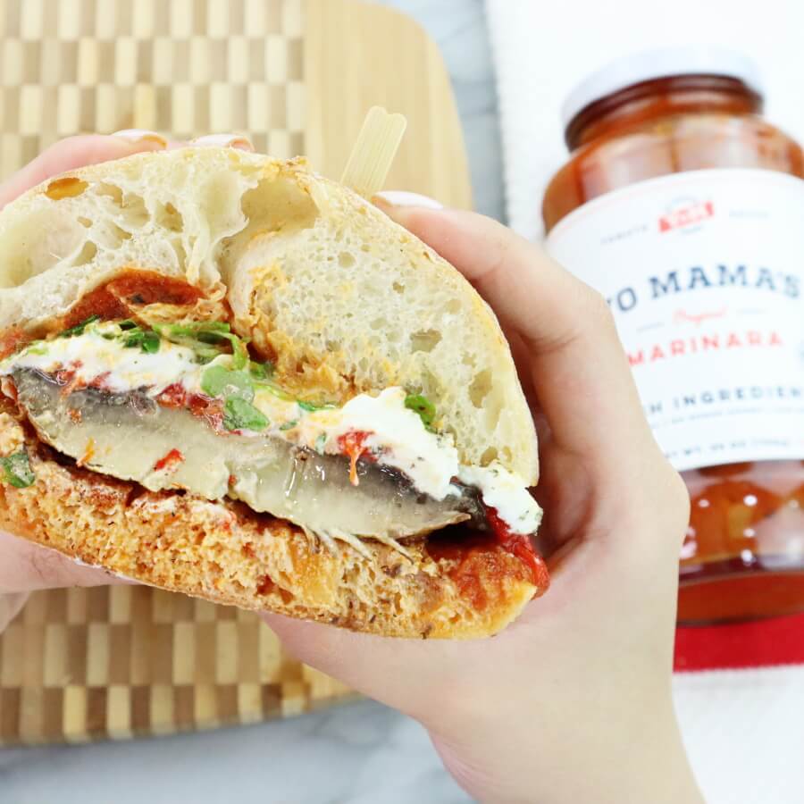 Marinara Portobello Sandwich &ndash; Yo Mama's Foods