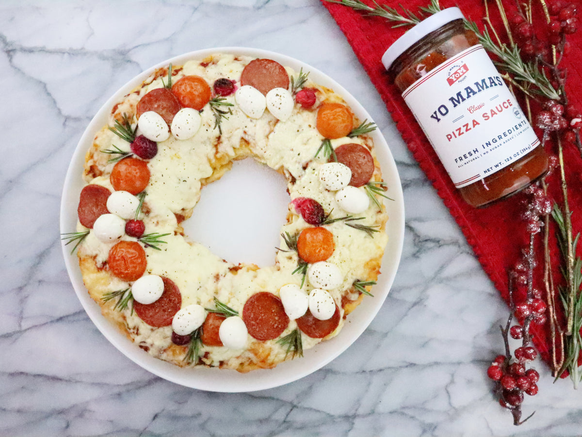 Holiday Pizza Wreath &ndash; Yo Mama's Foods