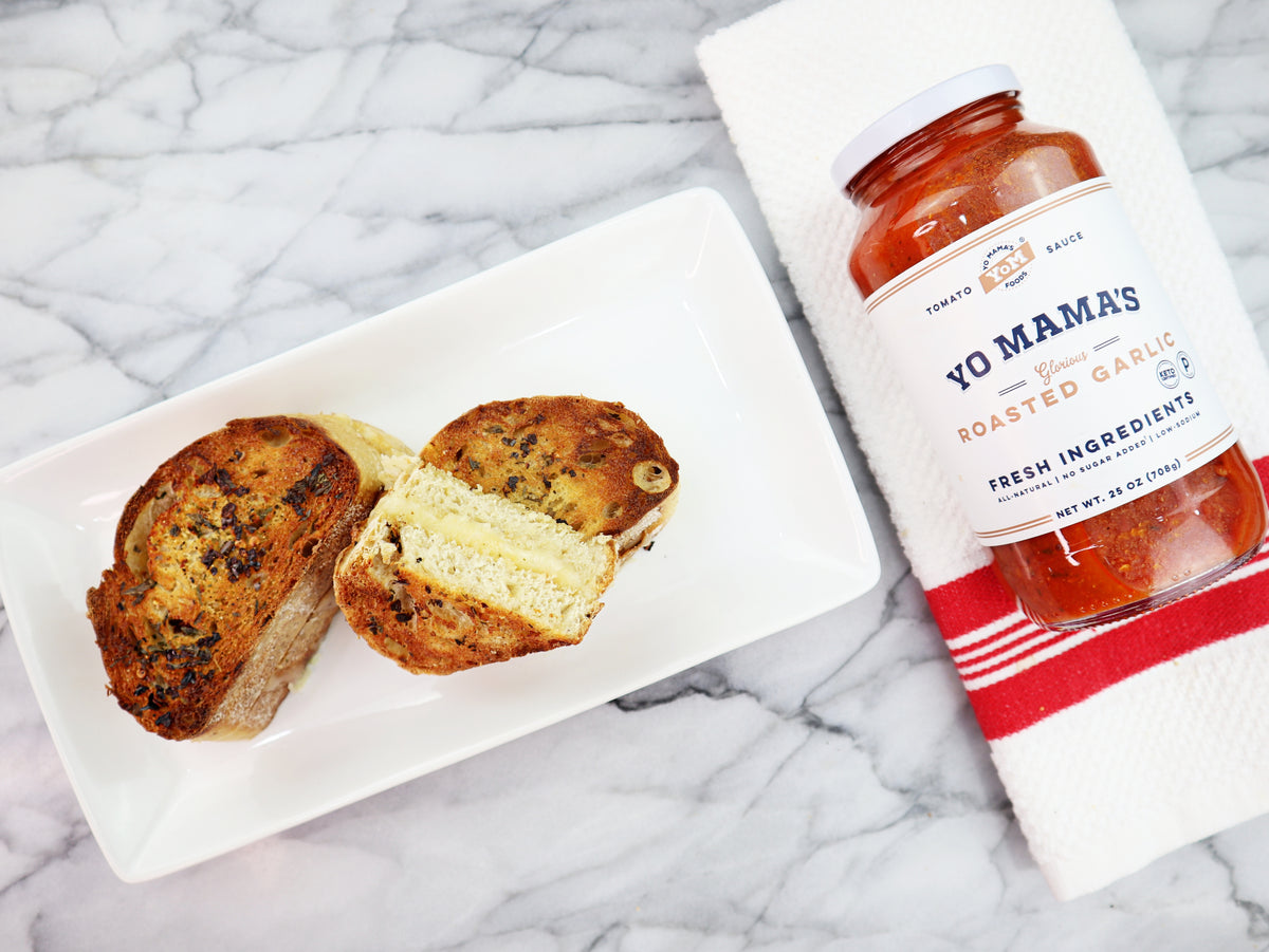 Garlic Grilled Cheese Yo Mama's Foods