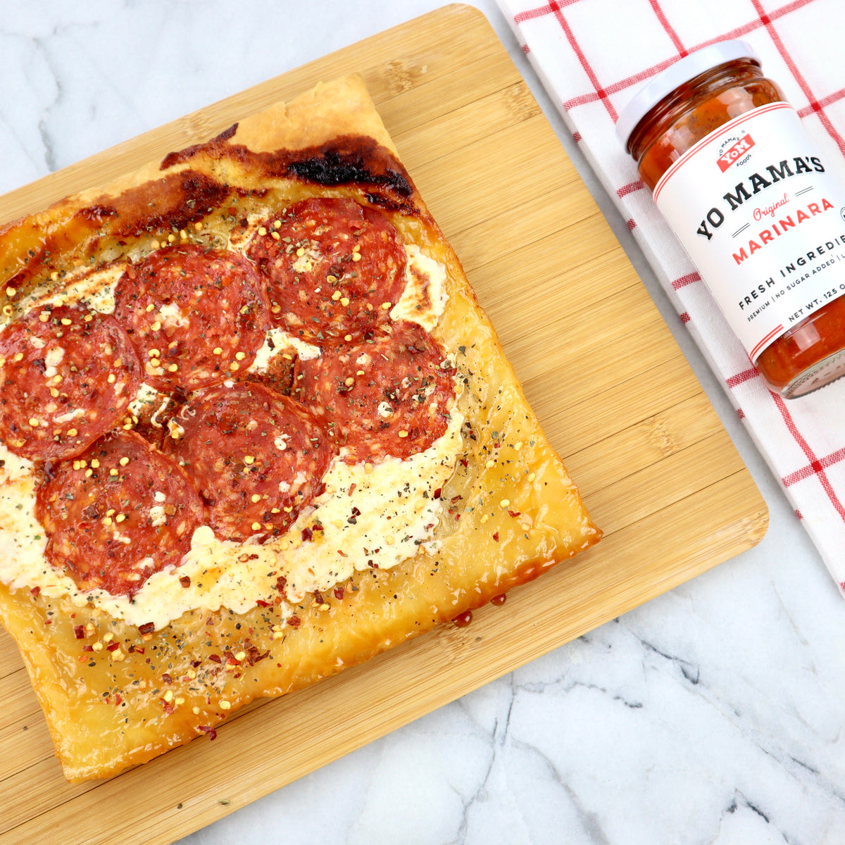Puff Pastry Pizza &ndash; Yo Mama's Foods