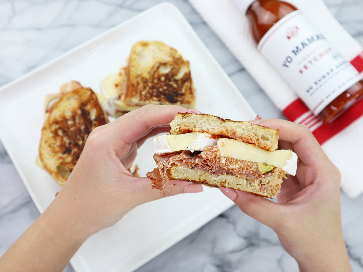 Brie, Fig and Prosciutto Sandwich Yo Mama's Foods