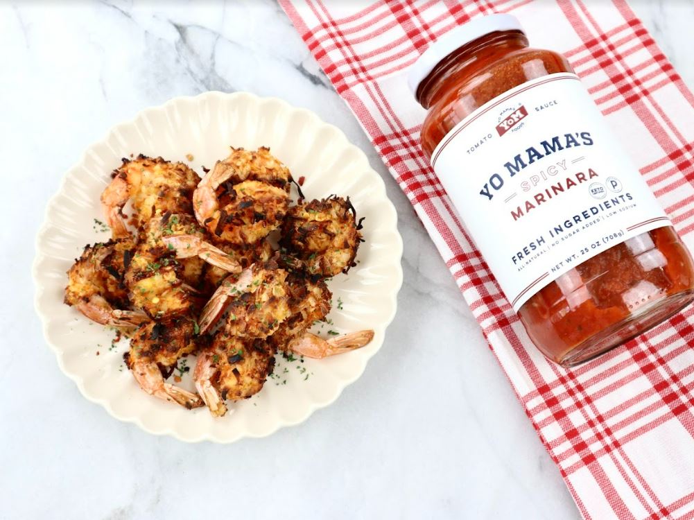 Spicy Marinara Coconut Shrimp - Yo Mama's Foods