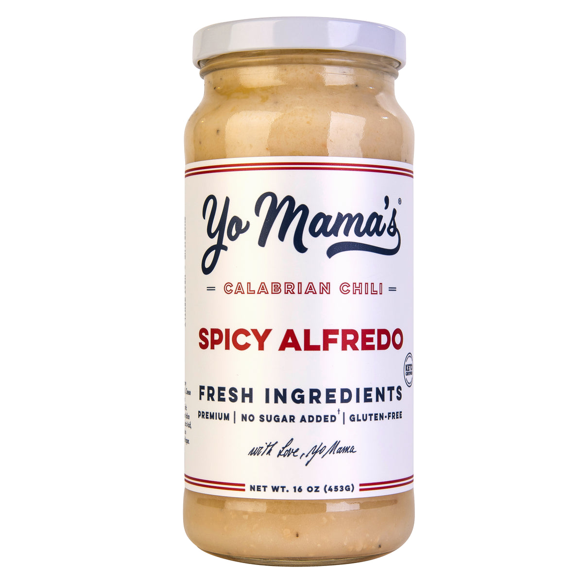 Spicy Alfredo Sauce Yo Mama's Foods